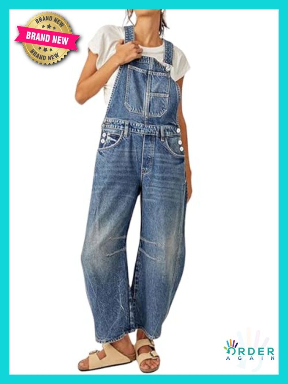 Y2k Baggy Barrel Jeans Overalls Wide Leg Denim Bib Overalls Jumpsuit